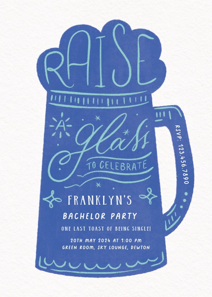 Brewing fun - bachelor party invitation